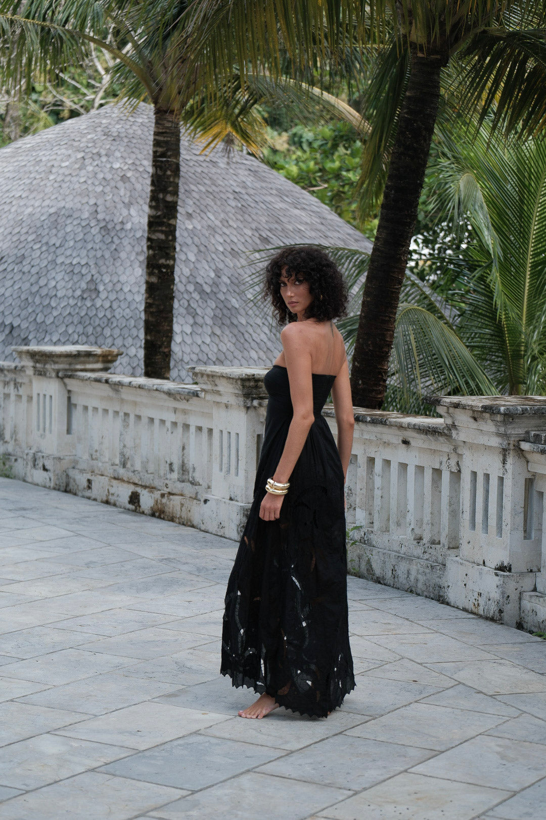 Amai Lace Maxi Dress Black