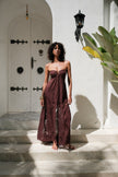 Amai Lace Maxi Dress Burgundy