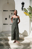 Amai Lace Maxi Dress Chrome Green