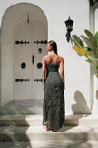 Amai Lace Maxi Dress Chrome Green
