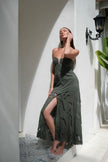 Amai Lace Maxi Dress Chrome Green