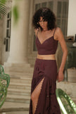 Amai Crop Top Burgundy