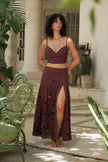 Amai Crop Top Burgundy