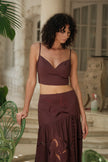 Amai Crop Top Burgundy