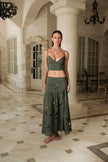 Amai Lace Skirt Chrome Green