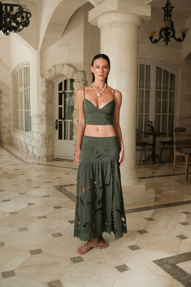 Amai Crop Top Chrome Green