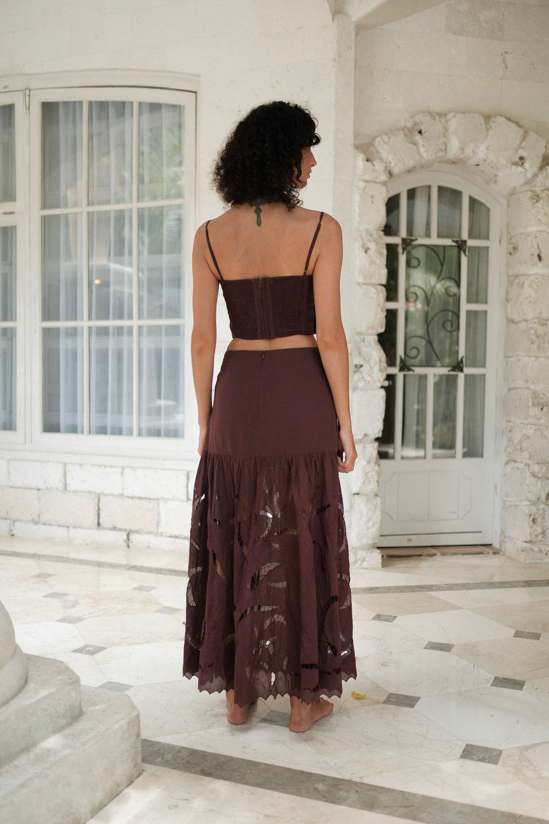 Amai Crop Top Burgundy