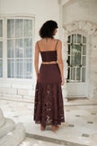 Amai Lace Skirt Burgundy