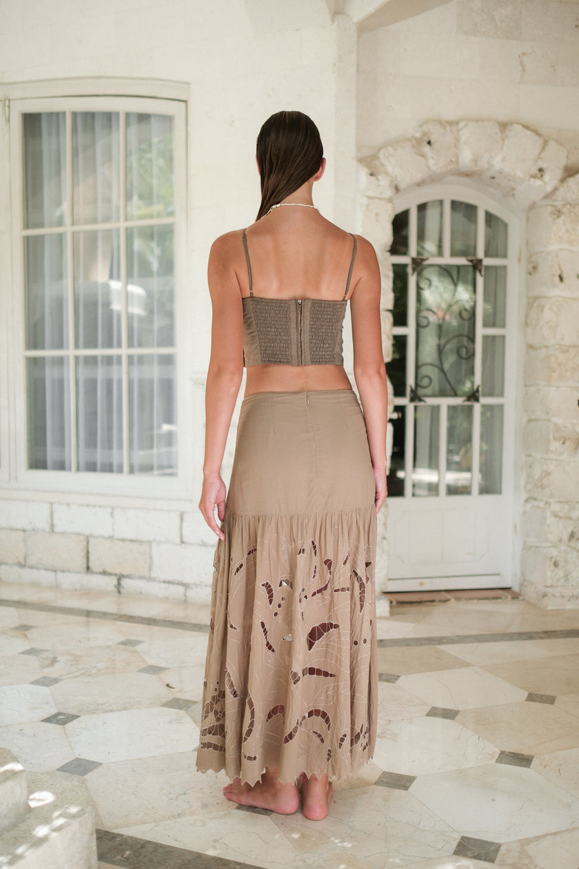 Amai Lace Skirt Beige