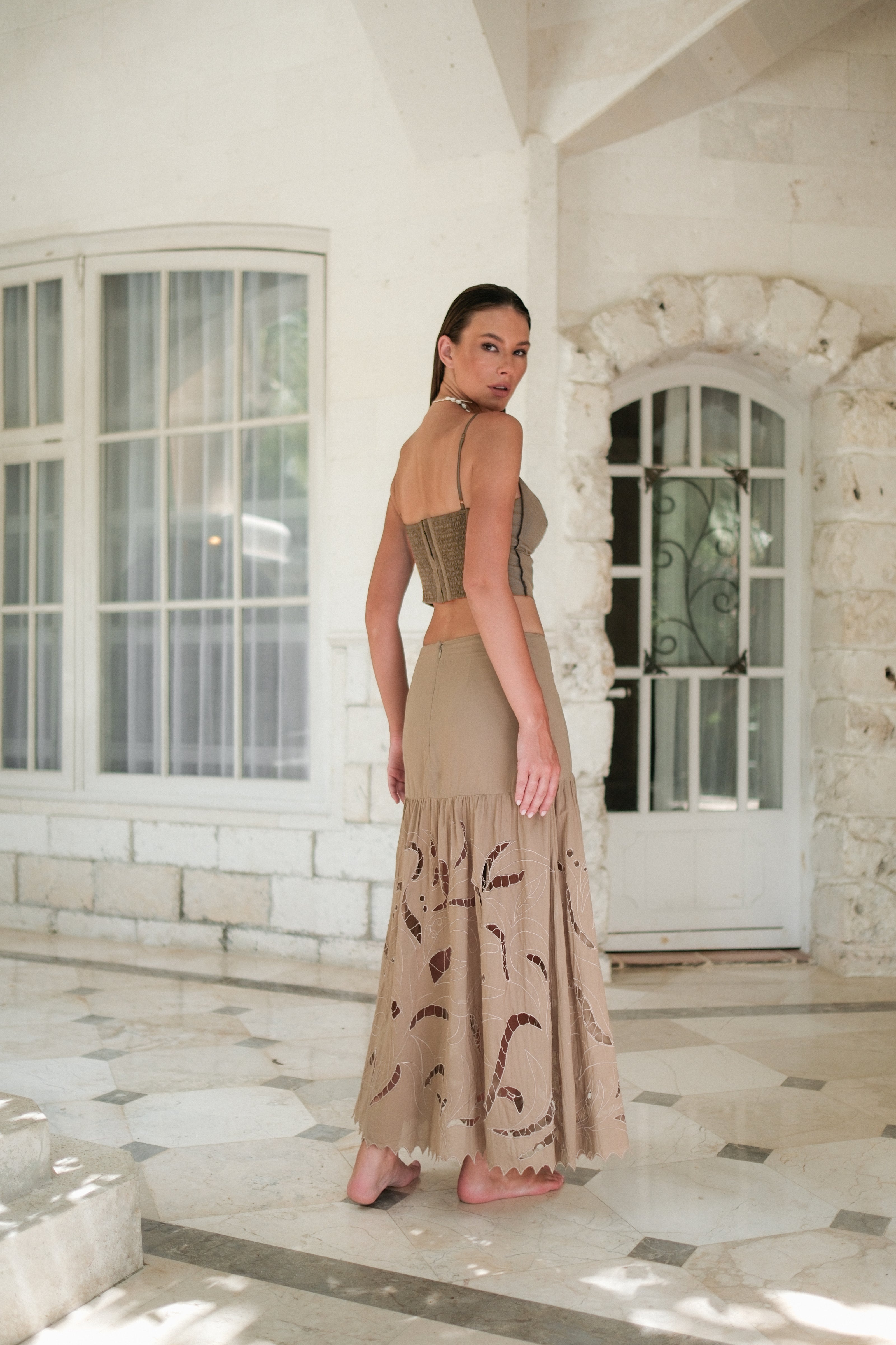 Amai Crop Top Beige