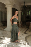 Amai Lace Skirt Chrome Green