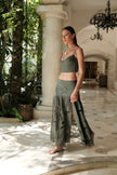 Amai Lace Skirt Chrome Green