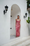 Brisa Hand-Painted Silk Dress Sugar Pink