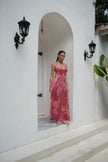 Brisa Hand-Painted Silk Dress Sugar Pink