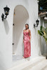 Brisa Hand-Painted Silk Dress Sugar Pink