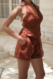 Eden Linen Vest Henna