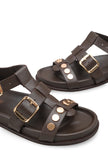 Jalen  Sandals - Dark Brown