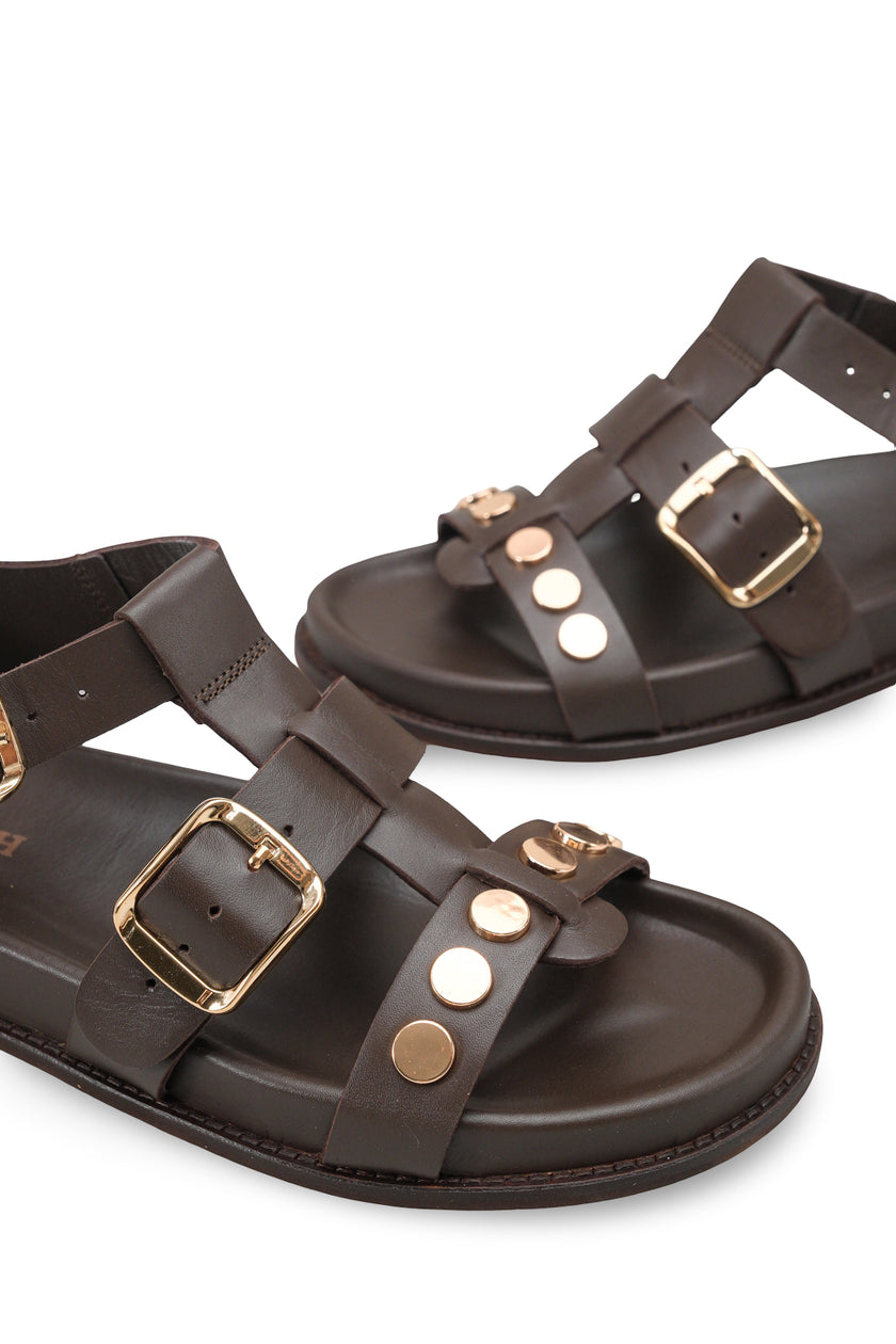 Jalen  Sandals - Dark Brown