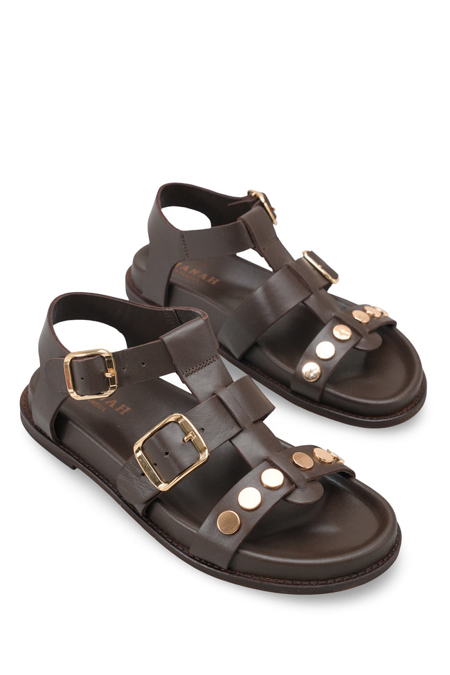 Jalen  Sandals - Dark Brown