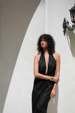 Leia Linen Dress Black