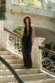 Leia Linen Dress Black