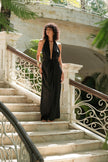 Leia Linen Dress Black