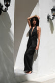 Leia Linen Dress Black