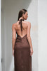 Leia Linen Dress Brown