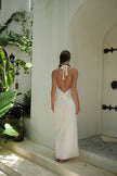 Leia Linen Dress White