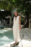 Leia Linen Dress White