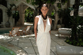 Leia Linen Dress White