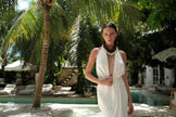 Leia Linen Dress White