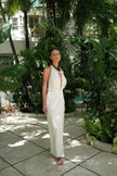 Leia Linen Dress White