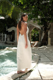 Leia Linen Dress White
